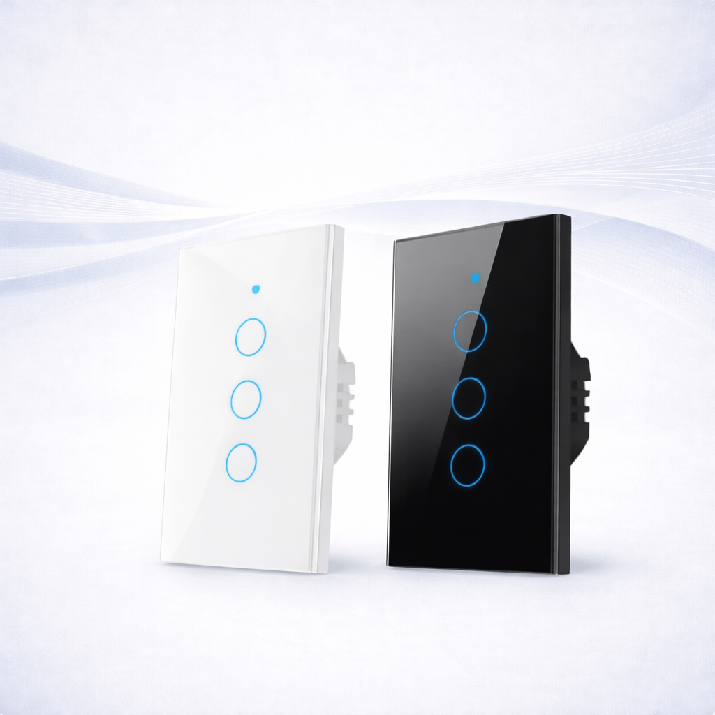 Interruptor táctil inteligente WiFi Zigbee 1 2 3 4 botones LED vidrio templado Alexa - VivaHub