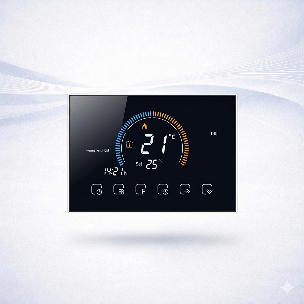 Termostato inteligente WiFi calefacción climatización pantalla tactil Alexa Google hogar - VivaHub