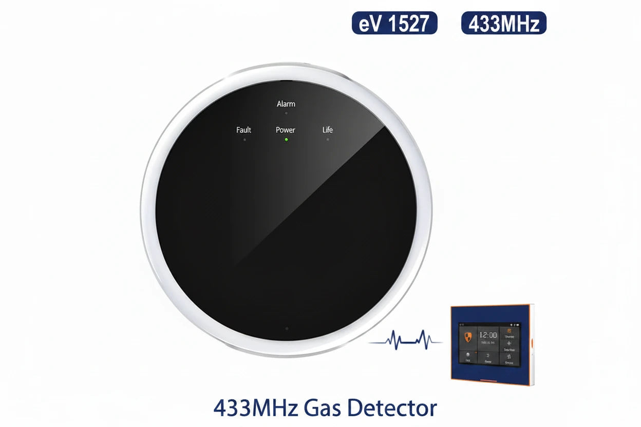 Detector de Gas Inteligente 433MHz - Alarma de Fuga de Gas Natural y GLP