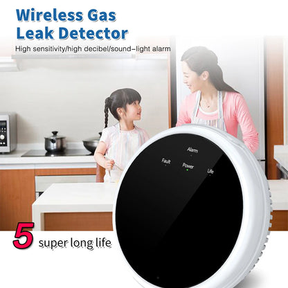 Detector de Gas Inteligente 433MHz - Alarma de Fuga de Gas Natural y GLP