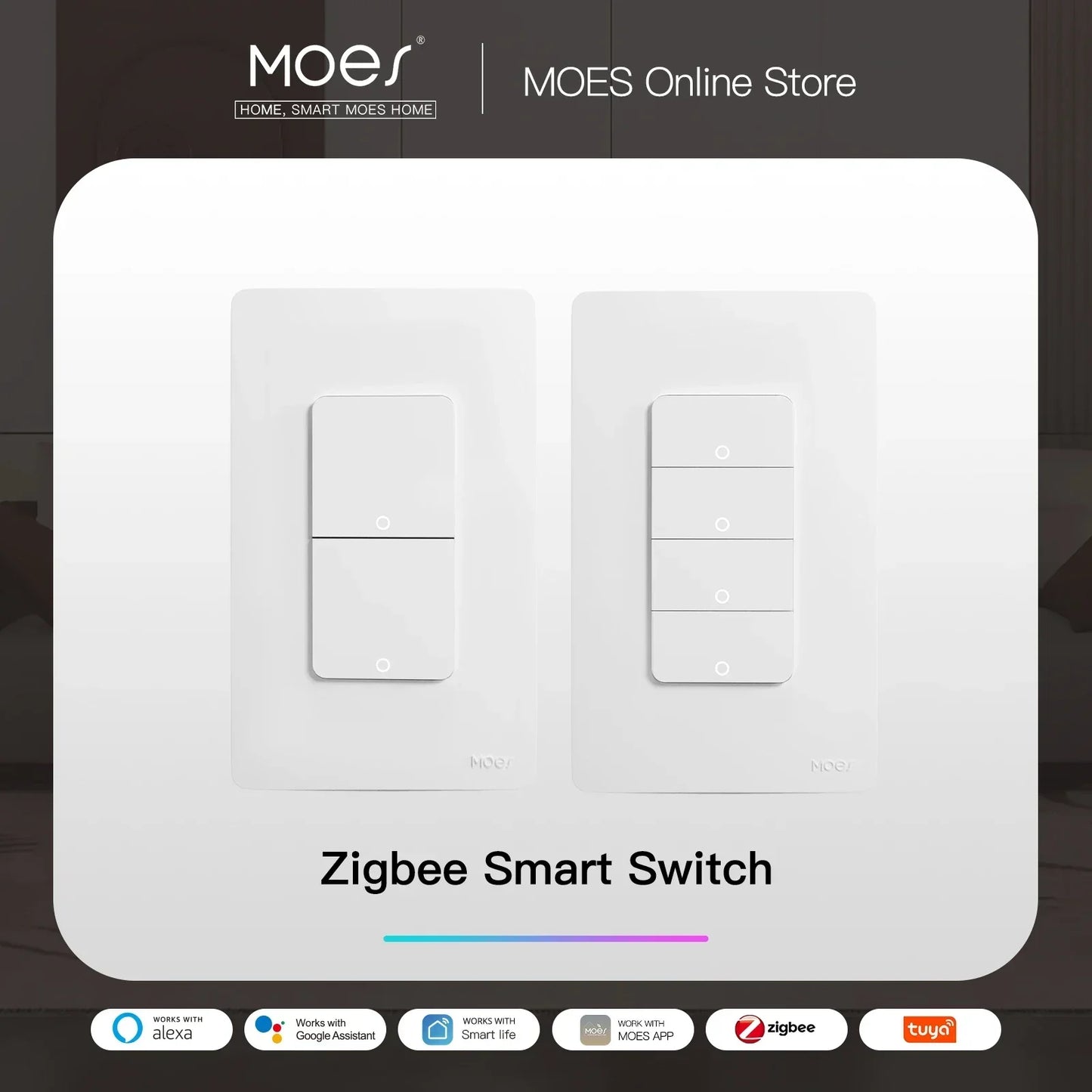 Interruptor Inteligente Zigbee Sin Cable Neutro | Alexa
