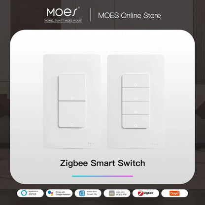 Interruptor Inteligente Zigbee Sin Cable Neutro | Alexa