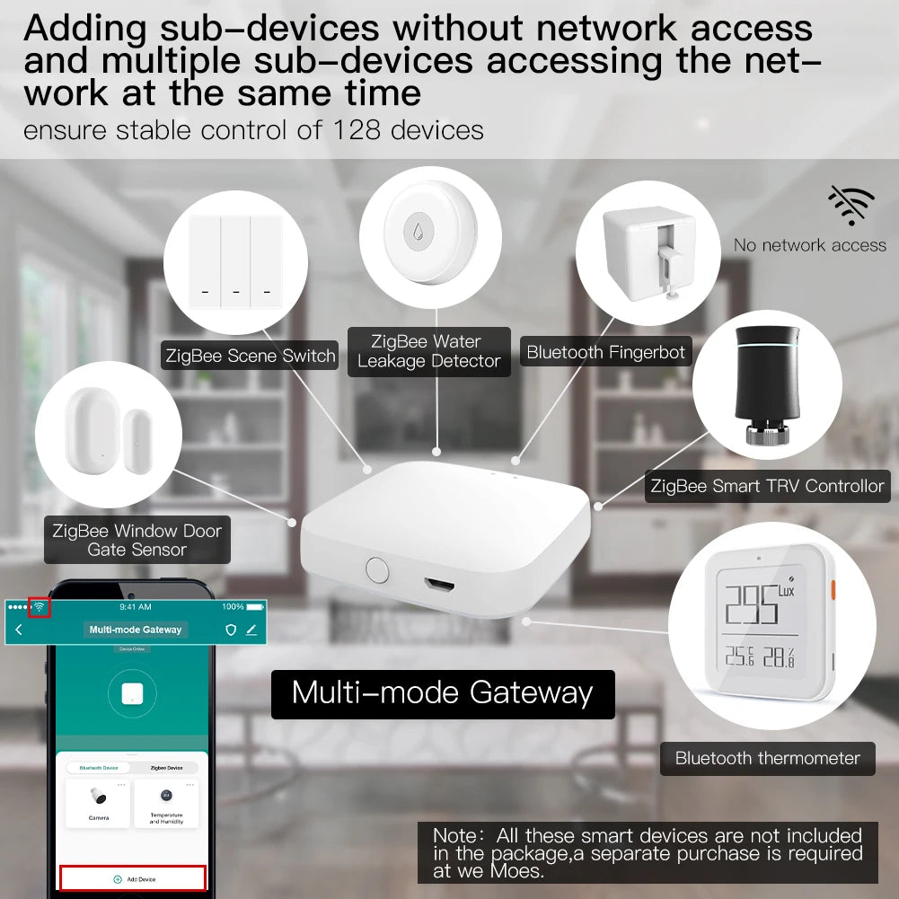Hub Inteligente ZigBee/WiFi/Bluetooth - Compatible Alexa & Google