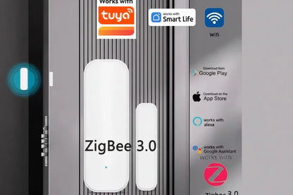 Sensor de Puerta/Ventana Magnético - Smart Life, Alexa & Google Home