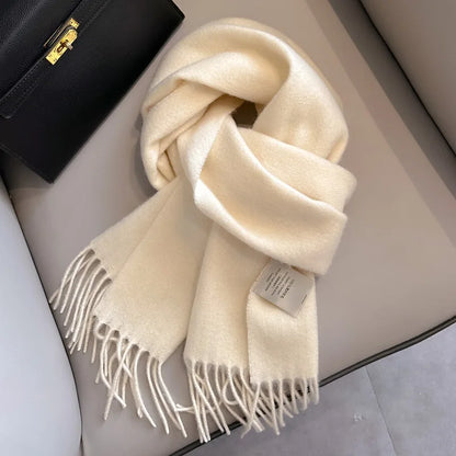 Winter Narrow Scarf 28 Color 100% Wool Scarf Hot Selling Solid Color Scarf Men's and Women's Universal Warm and Cold proof Scarf