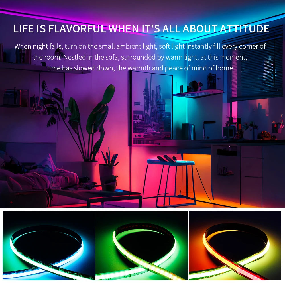 Tira LED COB RGBIC WiFi Tuya WS2811 576/720 LEDs Smart