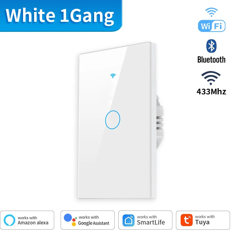 Interruptor Táctil Inteligente WiFi/Zigbee - 1/2/3/4 Botones con LED