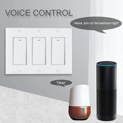 Interruptor Inteligente Zigbee 3.0 - Control por Voz y App 1/2/3/4 Botones