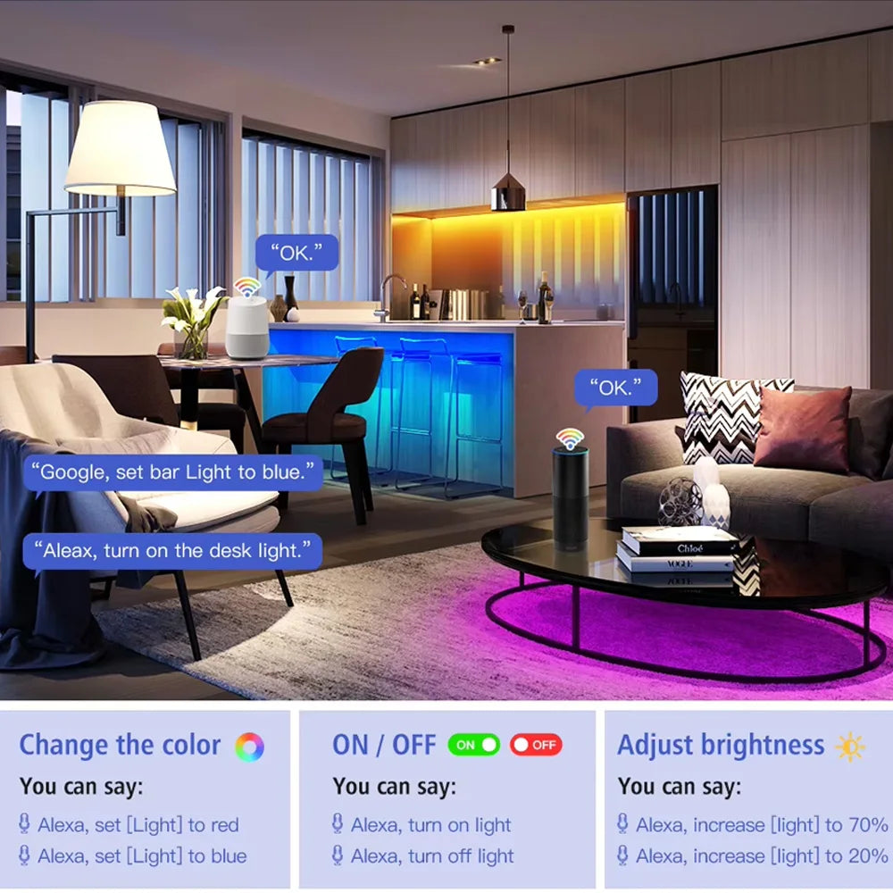 Tira LED COB RGB Zigbee 5M/10M — 840 LEDs/m Control por App