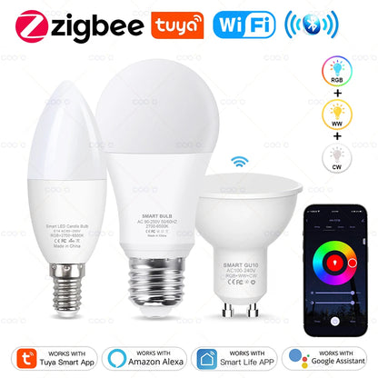 Foco LED Inteligente RGB- WiFi/Zigbee/Bluetooth Alexa & Google. 15W
