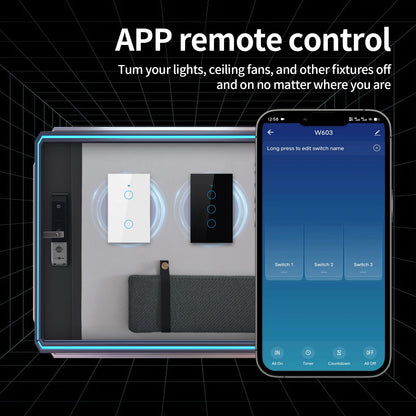Interruptor Táctil Inteligente WiFi/Zigbee - 1/2/3/4 Botones con LED