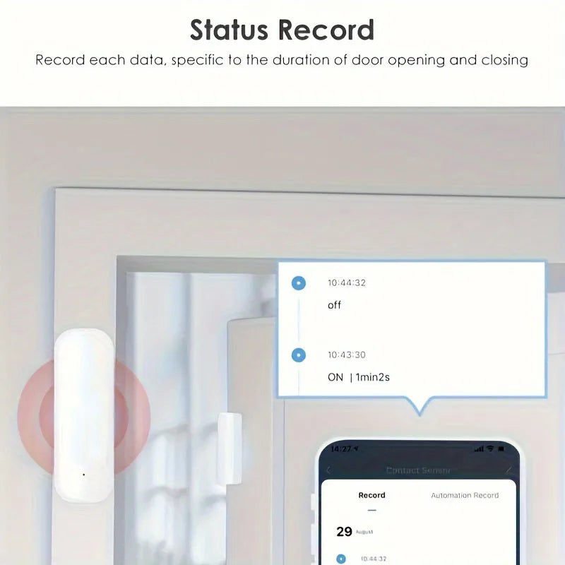 Sensor de Puerta/Ventana Magnético - Smart Life, Alexa & Google Home