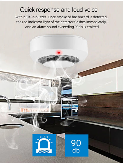 Detector de Humo Inteligente - Alerta App y Alarma Sonora