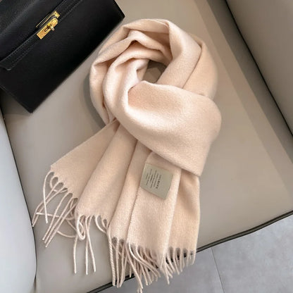 Winter Narrow Scarf 28 Color 100% Wool Scarf Hot Selling Solid Color Scarf Men's and Women's Universal Warm and Cold proof Scarf
