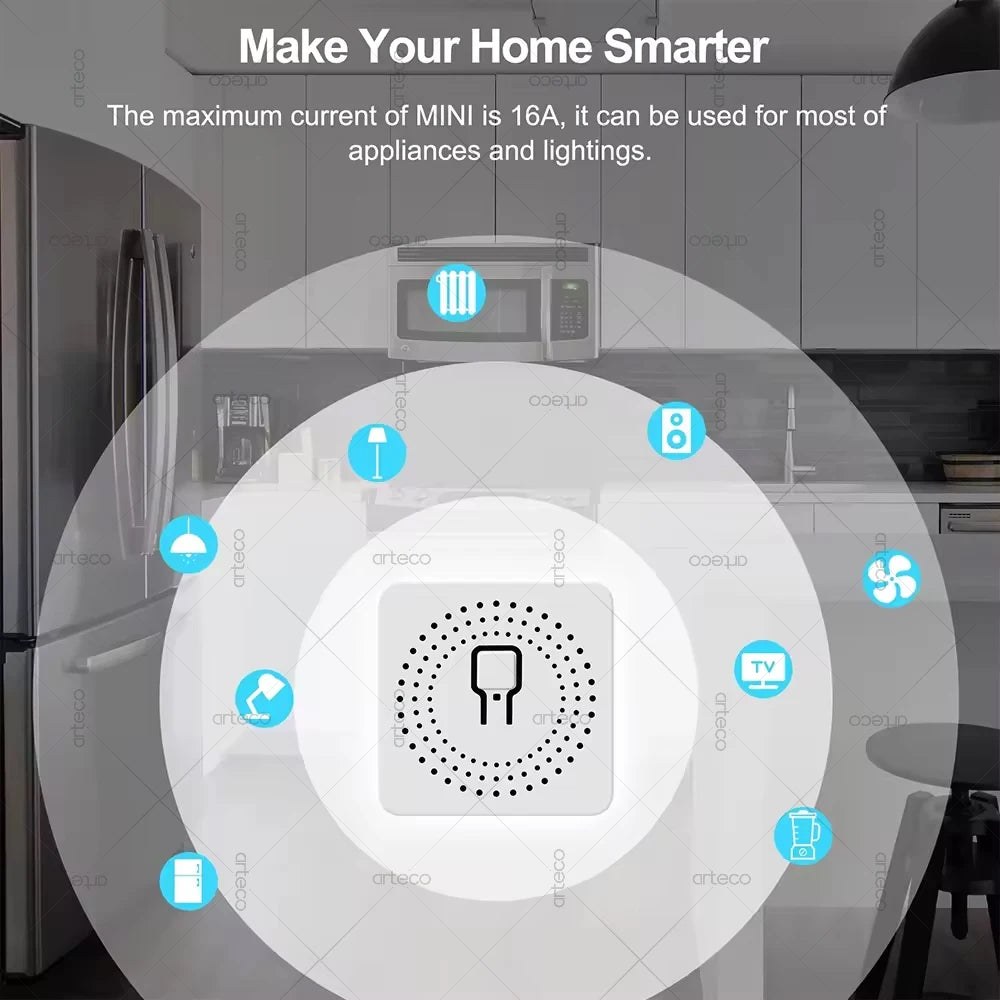 Mini Módulo Interruptor Inteligente Zigbee 16A - Relay DIY para Automatización