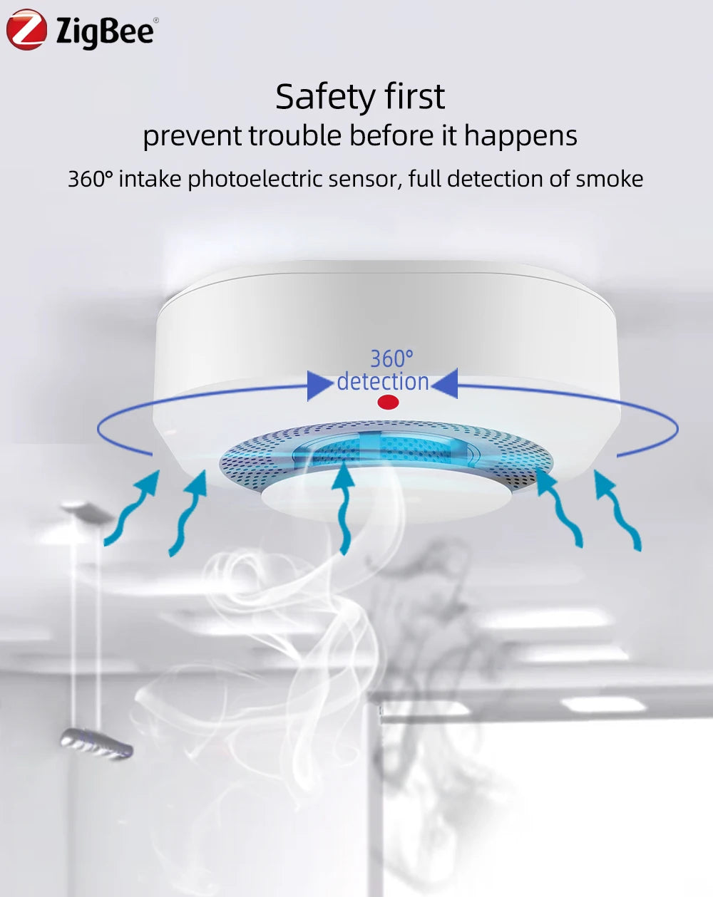 Detector de Humo Inteligente - Alerta App y Alarma Sonora