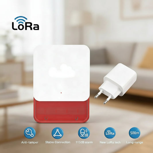Sirena Alarma LoRa 115dB - 500m para Secpanel 7 Pro