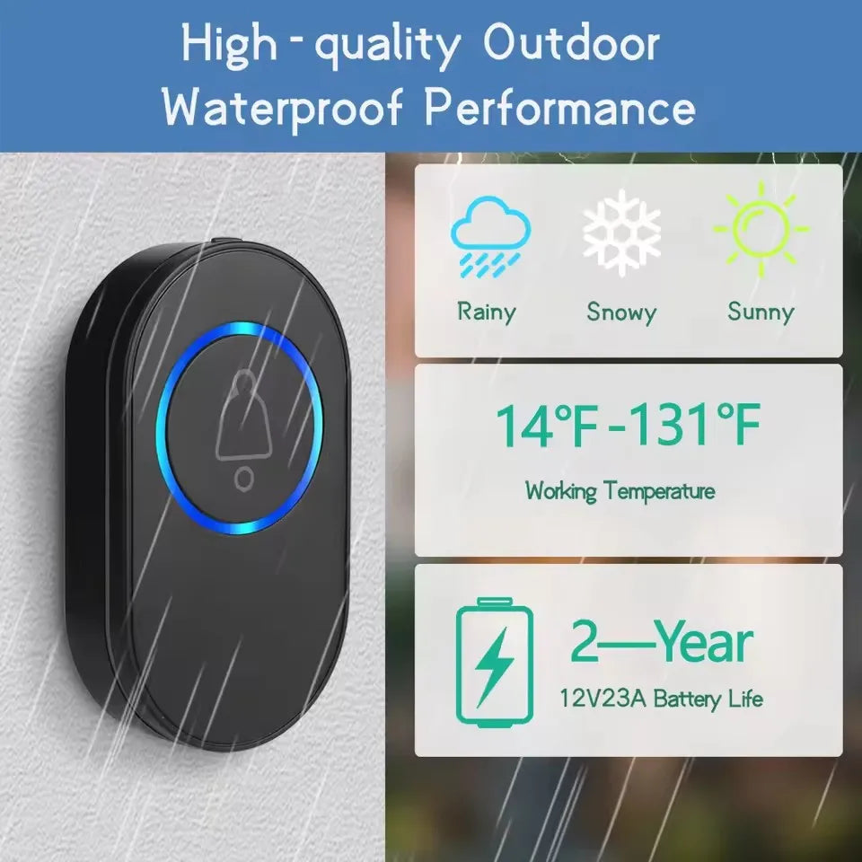 Timbre Inalámbrico - Botón SOS - Compatible con Sistema de Alarma