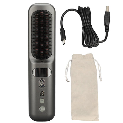 1 2 5 Portable Ionic Hair Straightening Brush 3 4