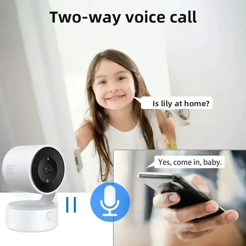 5MP One-touch Call Indoor  WiFi PTZ Camera Auto Tracking Color Night Vision IP Surveillance Cam Tuya App