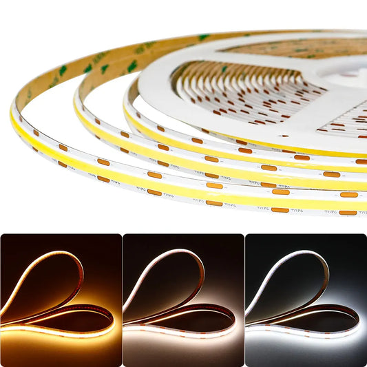 Tira LED COB 24V 3000/4000/6000 K.  600 LEDs/m Dimmable con Tuya Bluetooth