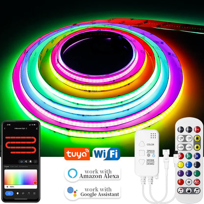 Tira LED COB RGBIC WiFi Tuya WS2811 576/720 LEDs Smart