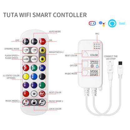 Tira LED COB RGBIC WiFi Tuya WS2811 576/720 LEDs Smart