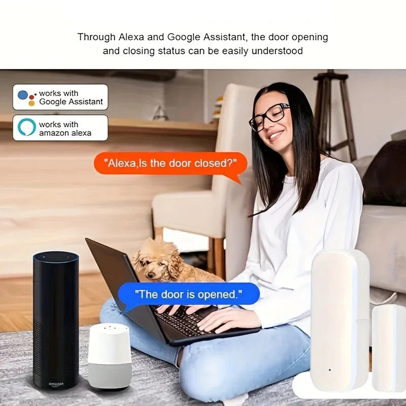 Sensor de Puerta/Ventana Magnético - Smart Life, Alexa & Google Home