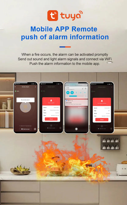 Detector de Humo Inteligente - Alerta App y Alarma Sonora