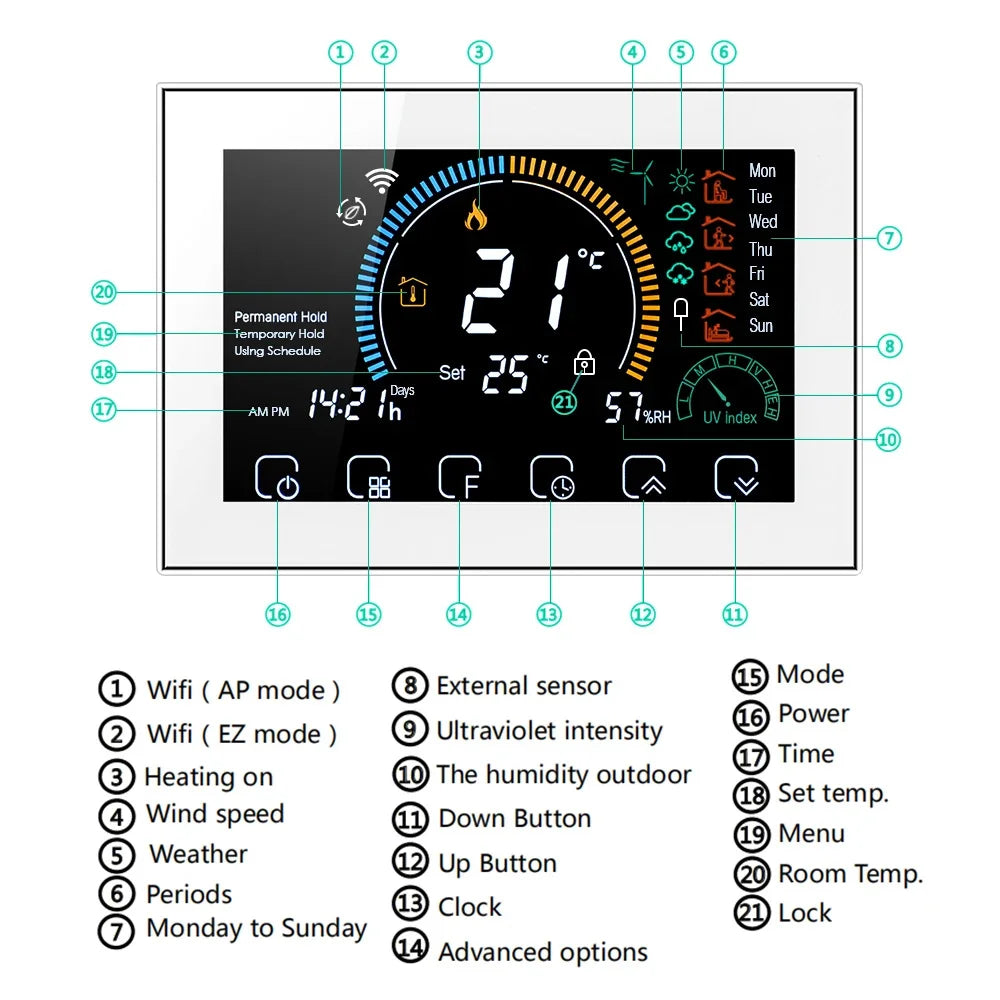 Termostato Inteligente WiFi - Control de Calefacción y Climatización con Alexa