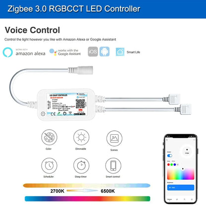 Tira LED COB RGB Zigbee 5M/10M — 840 LEDs/m Control por App