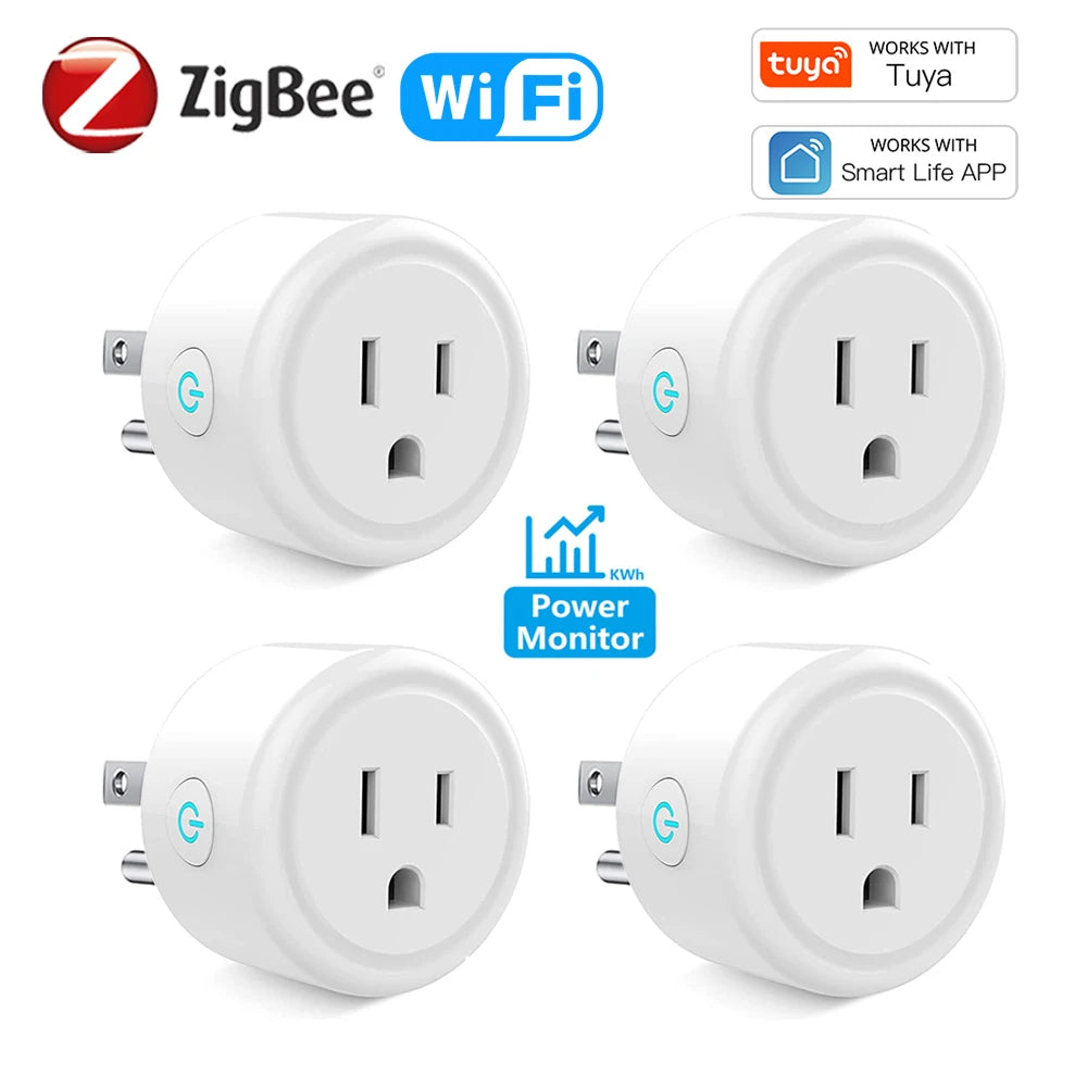 Enchufe Inteligente Zigbee WiFi - Monitoreo de Energía, Alexa y Google Home