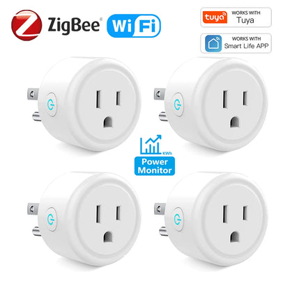 Enchufe Inteligente Zigbee WiFi - Monitoreo de Energía, Alexa y Google Home