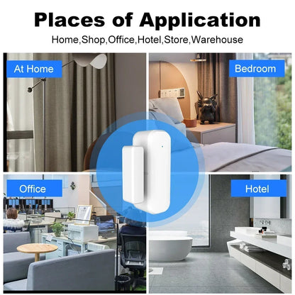 Sensor de Puerta/Ventana Magnético - Smart Life, Alexa & Google Home