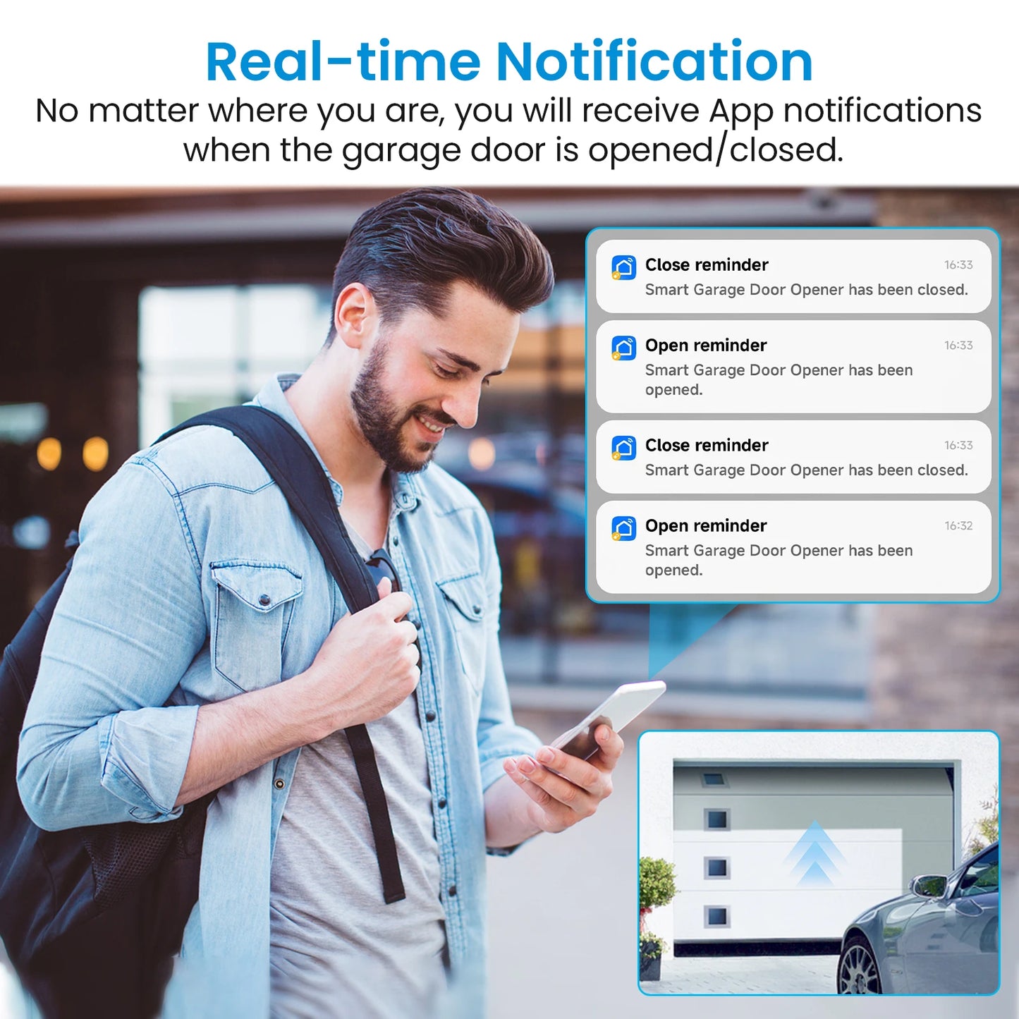 Garage Door Opener Control Wired Sensor Contacts Tuya Smart Life Remote  Alexa